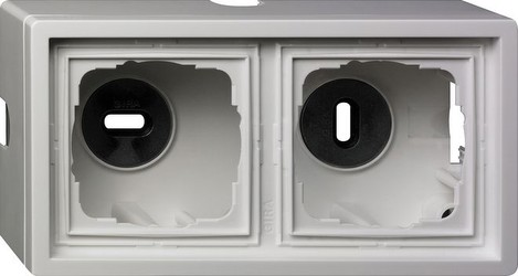 Gira Aufputz-Gehäuse 2fach Flächenschalter Reinweiß, 0062112, 062112, 62112