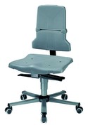 BIMOS Arbeitsdrehstuhl SintecC Synchronautom. Sitz-H.430-580mm m.Doppelrollen