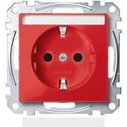 Merten MEG2302-0306 SCHUKO-Steckd. für Sonderstromkr. mit Schriftf., BRS, StK, rubinrot, System M