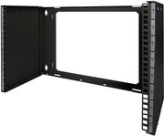 DIGITUS 8HE Wandbefestigungs Patch-Halter DN-19 PB-8U-SW, Farbe schwarz RAL 9005 unmontiert
