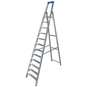Stabilo Stufen-Stehleiter (Alu) 12 S, C09185, Krause, 124579