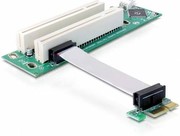 DeLock Riser Card PCI Express x1 > 2x PCI - flexibler Kabel links gerichtet 7 cm - Riser Card, 41341