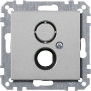 Merten 468560 Zentralplatte für BNC/TNC-Buchse, aluminium, System M