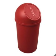 Helit H2401125 Abfallbehälter mit Push-Deckel 13 Liter aus Kunststoff rot