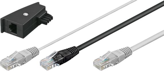 Wentronic Goobay RJ-45 Y-Kabel inkl. TAE-Adapter (95286) Wentronic Goobay RJ-45 Y-Kabel inkl. TAE-Adapter (95286)