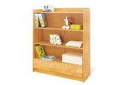 Pinolino Natura Standregal breit, Buche geölt, ökologisches Standregal Natura mit breiter Schublade