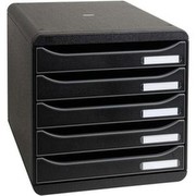 Exacompta BIG-BOX PLUS Schubladenbox A4+ schwarz 347x278x271 5 Fächer