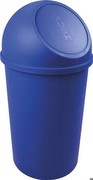 Helit H2401234 Abfallbehälter mit Push-Deckel 25 Liter aus Kunststoff blau