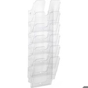 DURABLE Prospektspender FLEXIPLUS, 6 x DIN A4, transparent, 1 Set, 1700008401