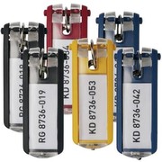 Durable 195700 Schlüsselanhänger Key Clip, aus Kunststoff, 70x25mm, farbig sortiert, 6Stück