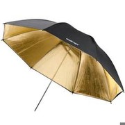 Walimex Zweilagiger Reflexschirm (109 cm) schwarz/gold