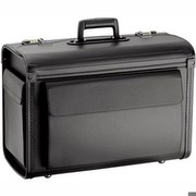 D&N Business Pilotenkoffer PU mit 2 Verschlüssen 51 cm Vortasche
