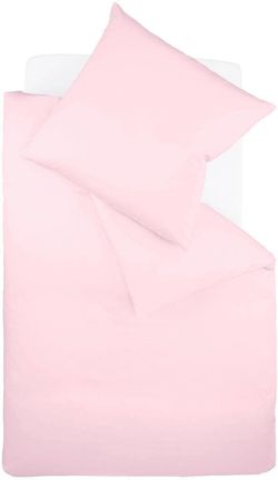 fleuresse Bettwäsche colours Satin Uni 9100-4040, Mako Satin in 200x220 cm, Farbe Hellrosa, 100%