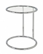 HAKU Beistelltisch chrom mit Klarglas, Höhe 55cm x Durchmesser 45cm HA64235