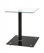 HAKU Beistelltisch, aluminium schwarz, Quadro, Breite 40cm x Höhe 40cm x Tiefe 52cm 33505