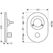 Hansgrohe - Umrüstset Kugel auf M3 Wannenmischer - 96385000 (chrom)