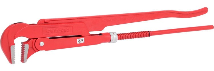 KS TOOLS Eckrohrzange, 90º gewinkelt, schwedische Form, 670 mm