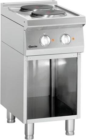 Bartscher Elektroherd 700, B400, 2PL, UO (286102) Bartscher Elektroherd 700, B400, 2PL, UO (286102)