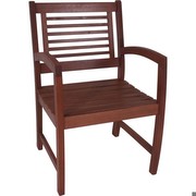 Garden Pleasure Armsessel "Madison", mit Armlehnen, aus geöltem FSC Eukalyptus, 56x90cm, 985007