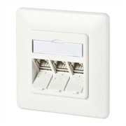 BTR 130B11D31002-E Datendose C6Amodul 3 Port 180°M UP Unterputz, reinweiß
