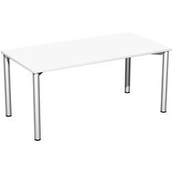 Geramöbel Schreibtisch Stockholm, 1600x800x720 mm, Lichtgrau/Weißalu S-550103-LG/WA