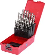 KS TOOLS HSS-G Spiralbohrer-Satz in Kunststoffkassette, 25-tlg., 1-13mm