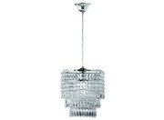 Mendler Reality Trio Pendelleuchte, D=25cm, H=35cm ~ Chrom/Klar