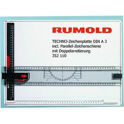 Rumold Techno-Zeichenplatte A3 inkl. Parallel-Zeichenschiene mit Doppelhalterung