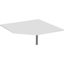 Geramöbel Verkettungsplatte Lissabon fünfeckig, 1225x1225x680-820, Lichtgrau/Silber S-617510-LG/SI