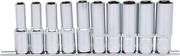 KS TOOLS 1/2" CHROMEplus Sechskant-Stecknuss-Satz, lang, 10-tlg., 10-19mm (918.0612)