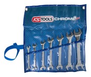 KS TOOLS CHROMEplus Doppel-Maulschlüssel-Satz, 7-tlg., 8x9-20x22mm (518.0747)