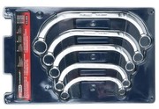 KS TOOLS CHROMEplus Starter- und Blockschlüssel-Satz, 5-tlg., 10x12-19x22mm (518.0850)