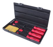 KS TOOLS DICHTUNGSSCHABER-SATZ 4TLG. IM PE KOFFER JE 2x12,5 + 25mm Klinge m. 200+300mm Län