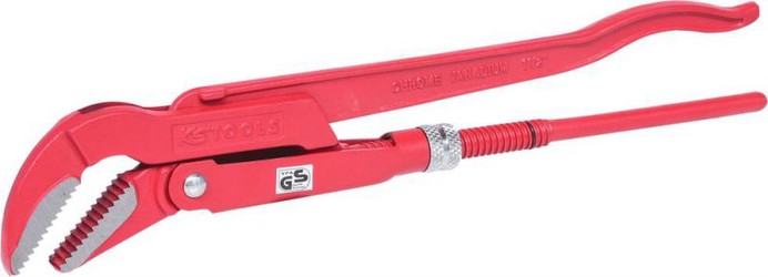 KS TOOLS Eckrohrzange, 45º gewinkelt, schwedische Form, 430 mm