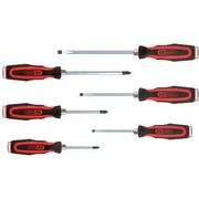 KS TOOLS ERGOTORQUEmax Schlagkappen-Schraubendreher-Satz, 6-tlg., PH + Schlitz (151.1160)