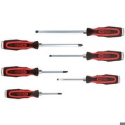 KS TOOLS ERGOTORQUEmax Schlagkappen-Schraubendreher-Satz, 6-tlg., PZ + Schlitz (151.1165)