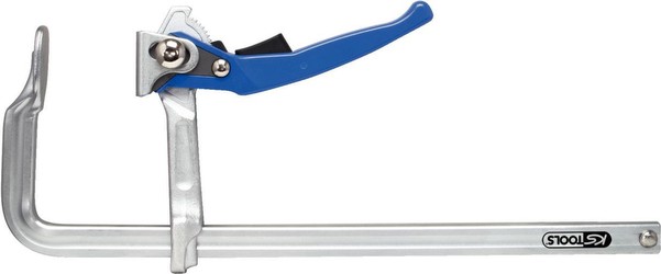 KS TOOLS Ganzstahl-Schnellspann-Hebel-Schraubzwinge, 120-600mm (145.0420)