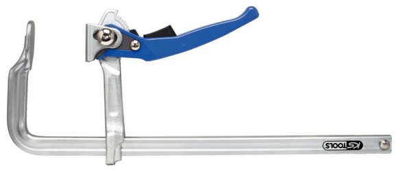 KS TOOLS Ganzstahl-Schnellspann-Hebel-Schraubzwinge, 80-160mm (145.0402)