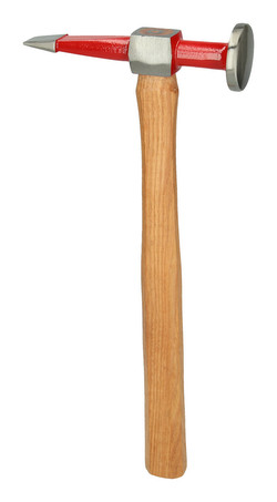 KS TOOLS Karosserie-Flachspitzhammer gerader Kopf, rund/flachspitz, 325mm (140.2136)