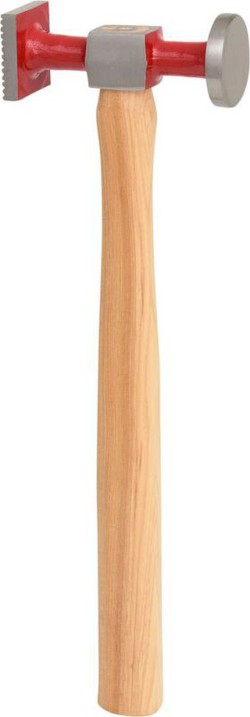 KS TOOLS Karosserie-Riffelhammer fein, rund/eckig, 325mm (140.2139)