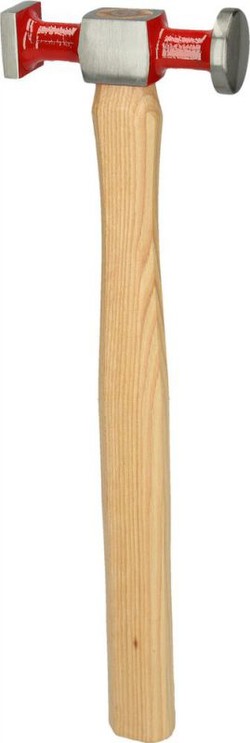 KS TOOLS Karosserie-Standard-Hammer gewölbter Kopf, klein rund/eckig, 325mm (140.2135)