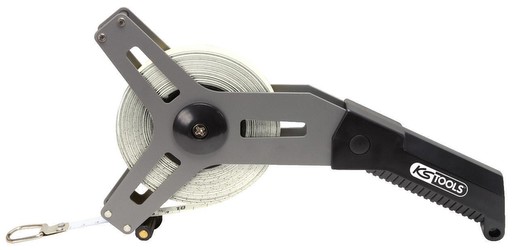 KS TOOLS Maßband in Revolverhalter 20m Kurbel, glasfaserverstärktes Band 12,5mm