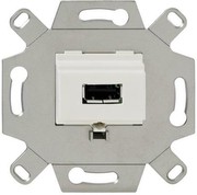 Rutenbeck USB Anschlussdose, 1-fach, Unterputz, reinweiß RAL 9010 16100069
