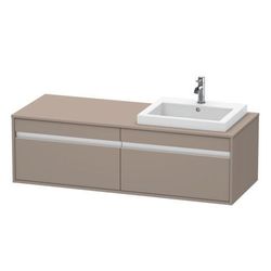 Duravit Ketho - Waschtischunterbau wandhängend Basalt Matt Dekor 1400mm - KT6797R4343