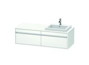 Duravit Ketho - Waschtischunterbau wandhängend Weiß Matt Dekor 1400mm - KT6797R1818