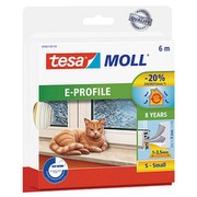 tesa 05463-00120-00 tesamoll Classic E-Profil-Gummidichtung weiß 6m