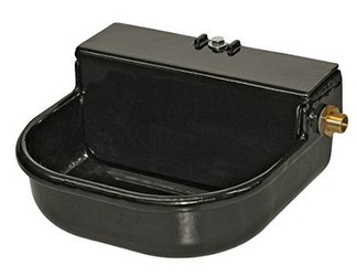 Kerbl Schwimmertränke, 3-Liter, emailliert,schwarz m. Ablaufst 22195