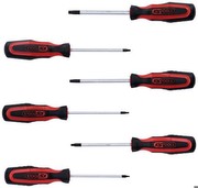 KS TOOLS 6tlg.Schraubend-Satz, TX-Bohr,Displ-Kart S2,6kant-Antr,Spitzen brüniert,2K-Handgr