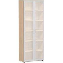 Geramöbel Flügeltürenschrank Mailand 6 OH 800, mit Glastüren, 2160x420x800, Buche S-386821-BU