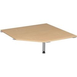 Geramöbel Verkettungsplatte Stockholm fünfeckig, 1225x1225x680-820 mm, Buche/Weißalu S-555010-BU/WA